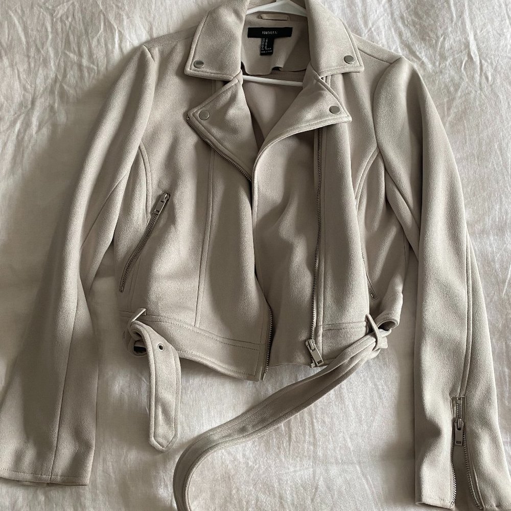 Forever 21 Light Gray Suede Jacket